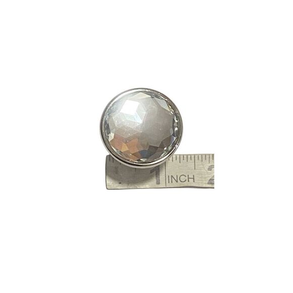 Silver Knob Pull with Rhine Tone Center - Picture 4 of 4